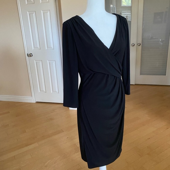 Ralph Lauren Elegant Black Long Sleeve Dress - Picture 4 of 5